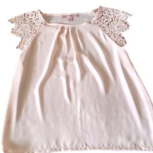 Philosophy Pink‎ Satin Top with Lace